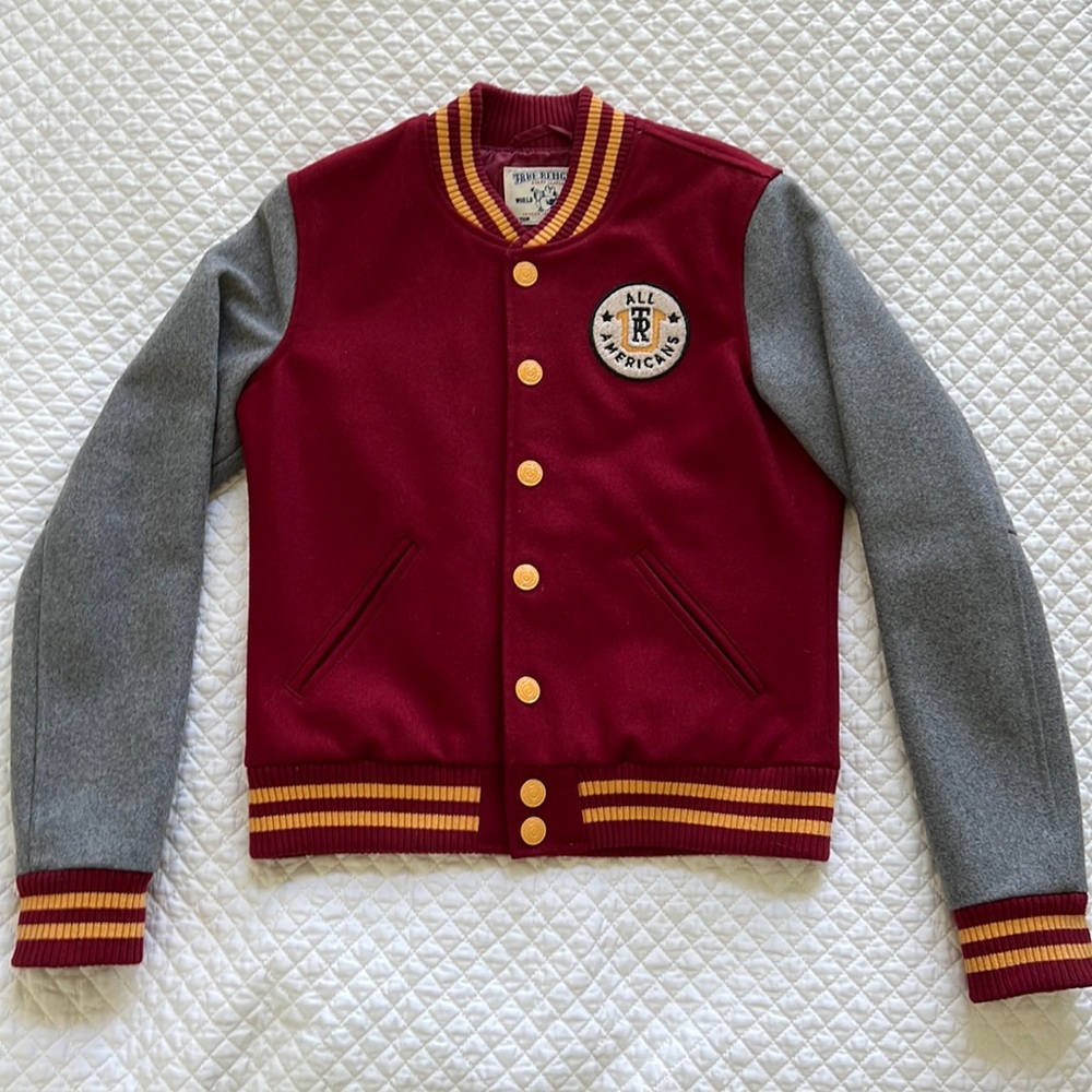 Wool True Religion Varsity Jacket